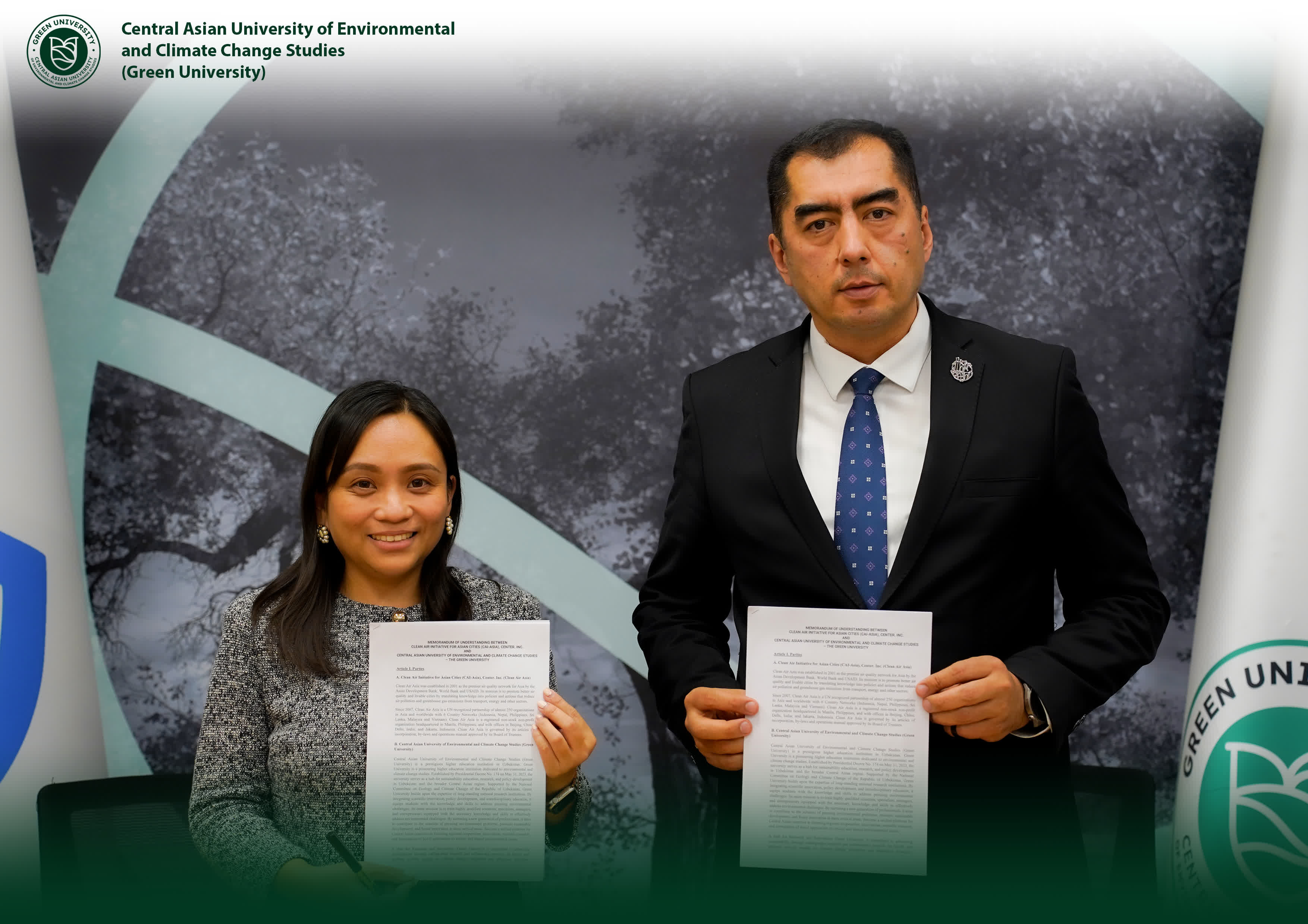 Green University and Clean Air Asia Sign Memorandum of Understanding